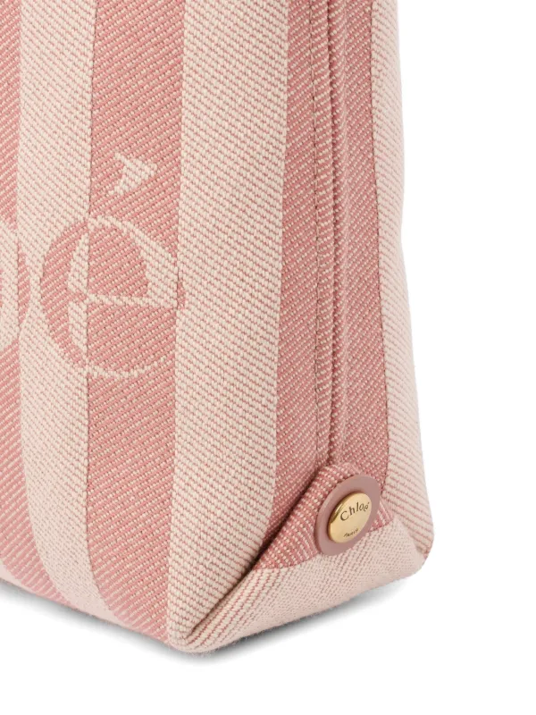 ピンク コットン ハンドバッグ ストライプ Chloé ストライプ ハンドバッグ | ピンク | FARFETCH JP