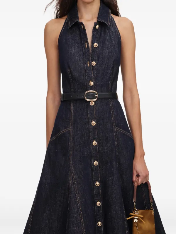 美品Self-Portrait デニムワンピース ミニワンピース ドレスUK6 Self-Portrait デニムドレス | ブルー | FARFETCH JP