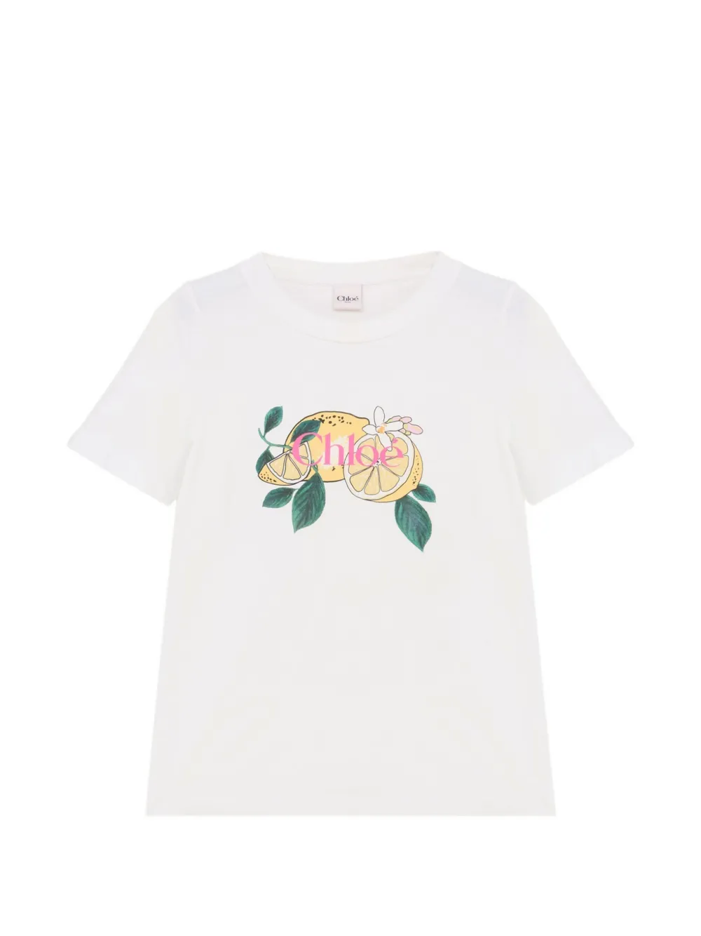 Chloé lemon-print cotton T-shirt - Weiß