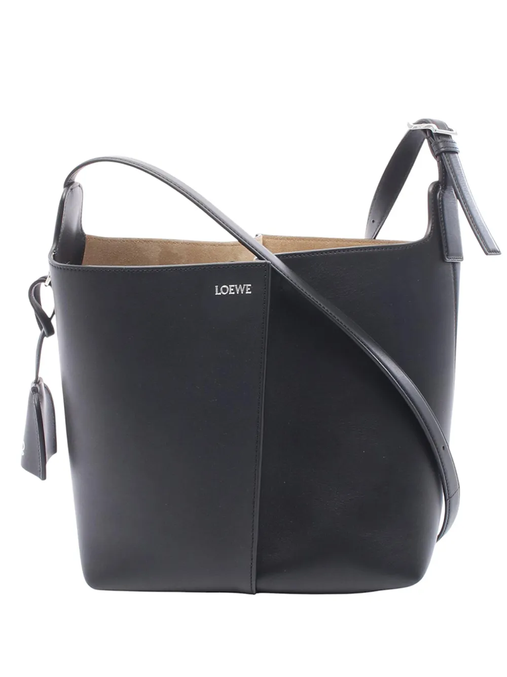 Loewe Pre-Owned 2010-2026 Medium Calfskin Bilbao bucket bag - Nero