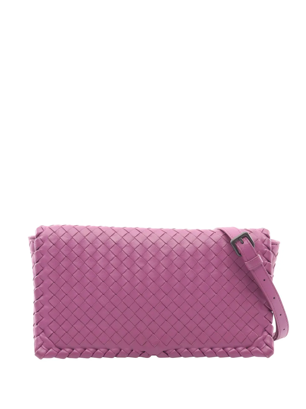 Bottega Veneta Pre-Owned 2012-2026 Nappa Intrecciato Flap crossbody bag - Violett