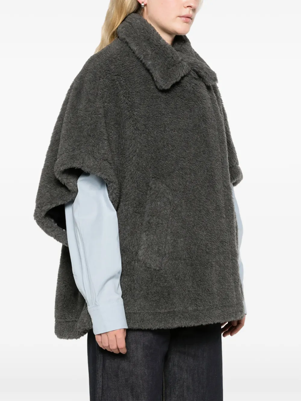 Max Mara Tabe Teddy cape Grijs