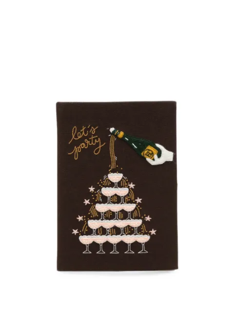 Olympia Le-Tan Let's Party embroidered-motif book clutch bag