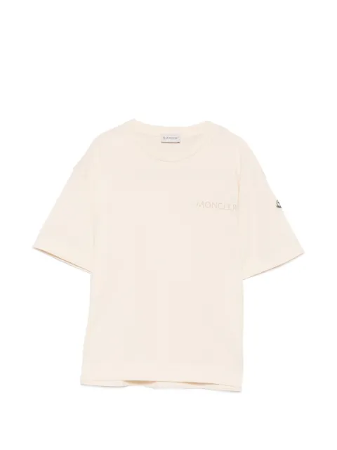 Moncler Enfant T-shirt med broderet logo og mærkedetalje