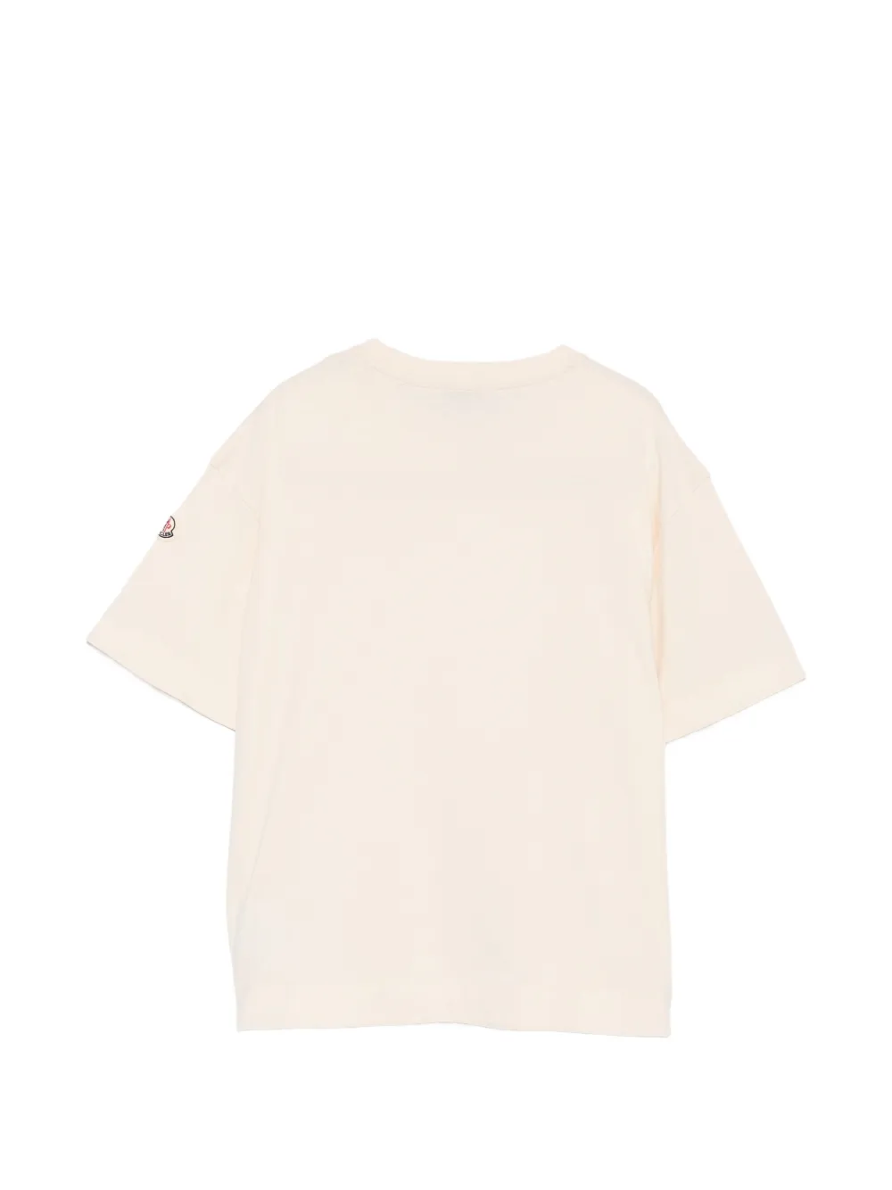 Moncler Enfant T-shirt met geborduurd logo en patch detail Beige