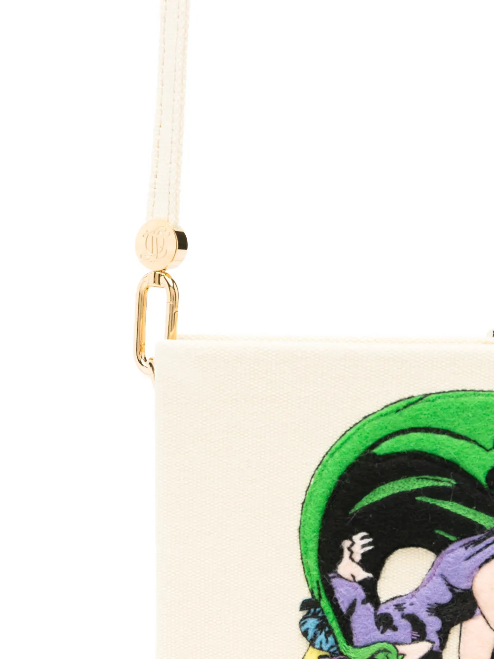 Olympia Le-Tan Catwoman Embroidered Clutch Bag in Neutrals, view 4