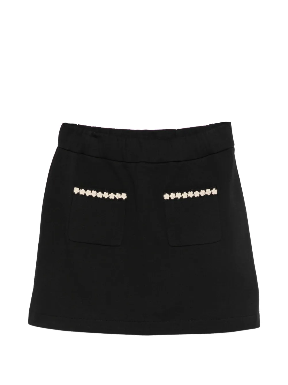 Moncler Enfant Katoenen rok met bloe afwerking Zwart