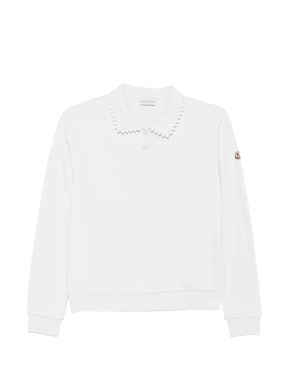 Moncler Enfant Katoenen fleece sweater Wit