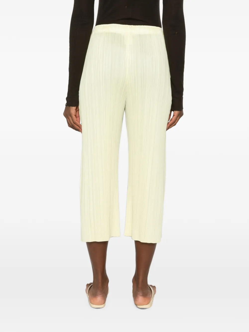 Pleats Please Issey Miyake Monthly Colors geplooide broek Geel
