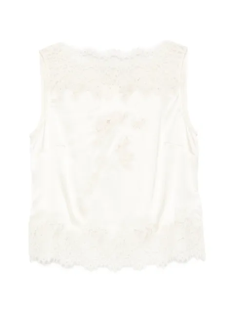 DÔEN Viviane lace-trim top