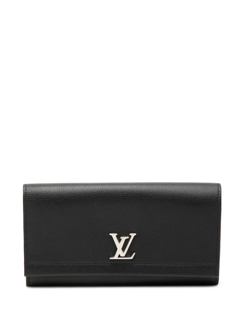 Louis Vuitton Pre-Owned 2016 Leather Lockme II Wallet long wallets - Nero