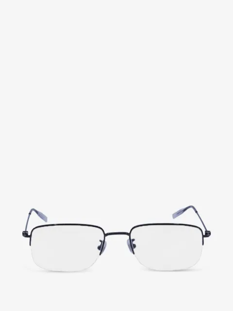 Montblanc rectangle-frame semi-rimless glasses