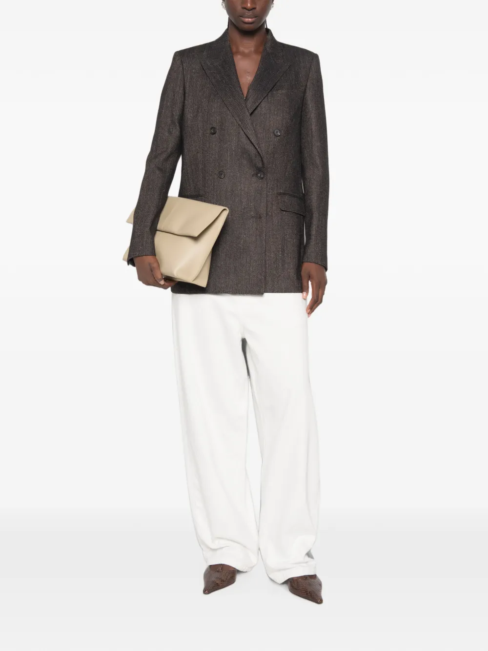 Tagliatore Blazer met dubbele rij knopen Bruin