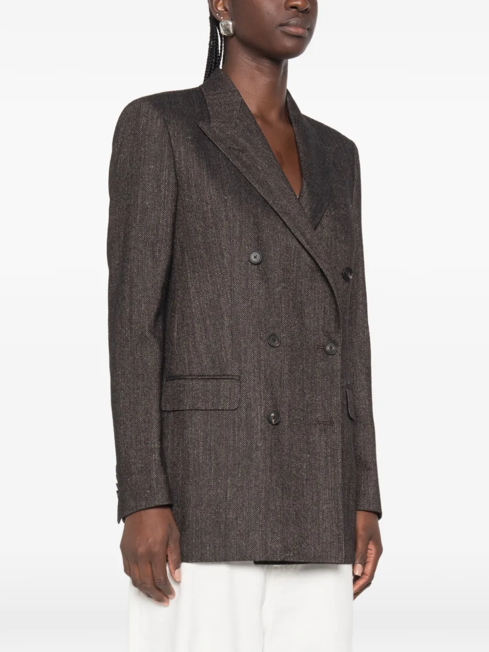 Tagliatore Blazer met dubbele rij knopen Bruin