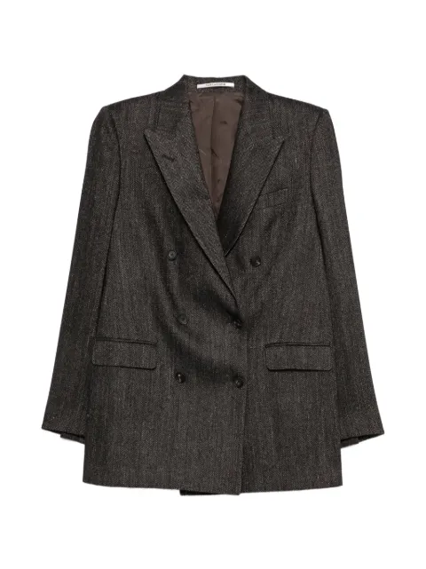 Tagliatore herringbone double-breasted blazer