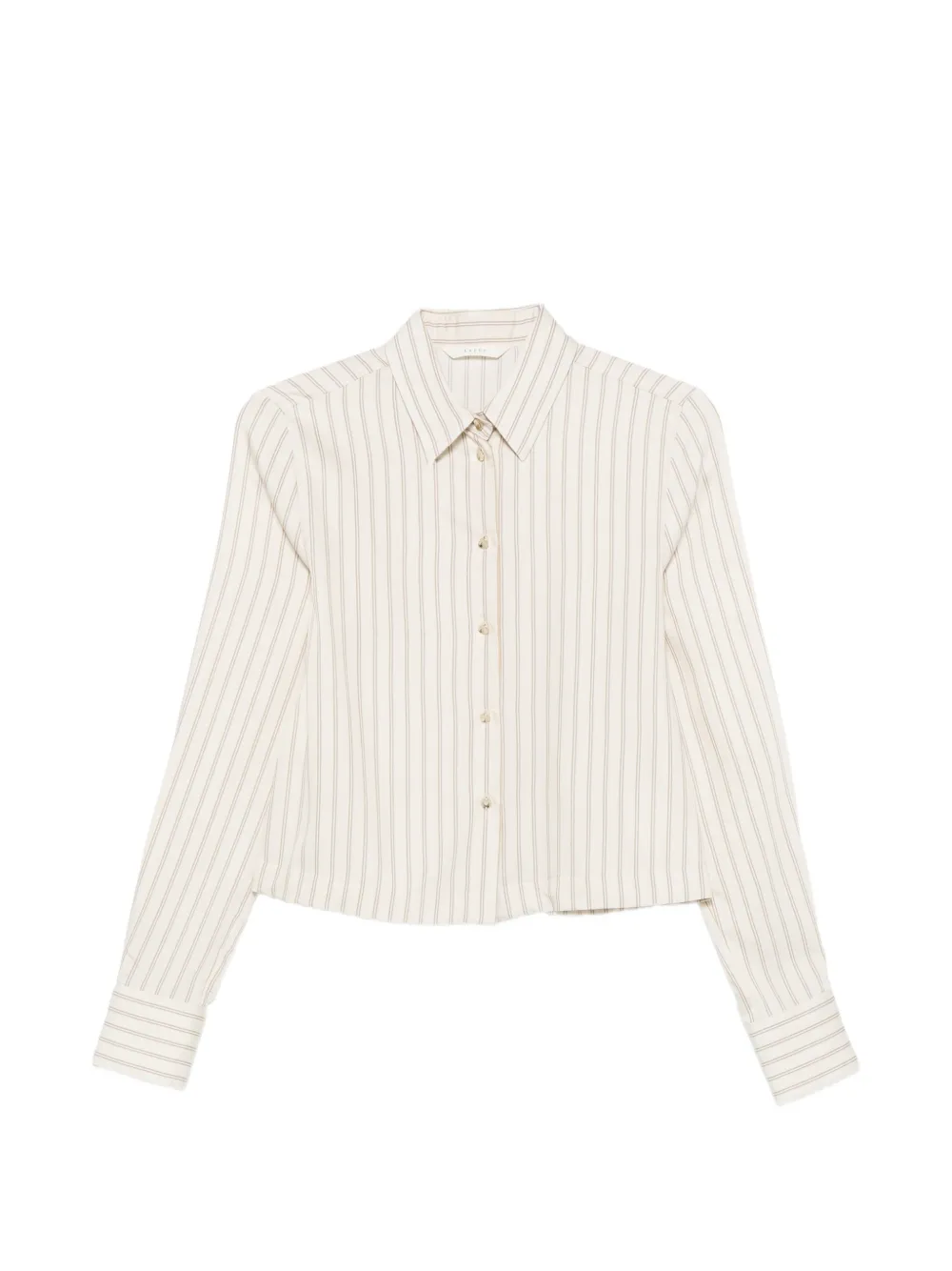 Xacus vertical-stripe long-sleeve shirt Beige