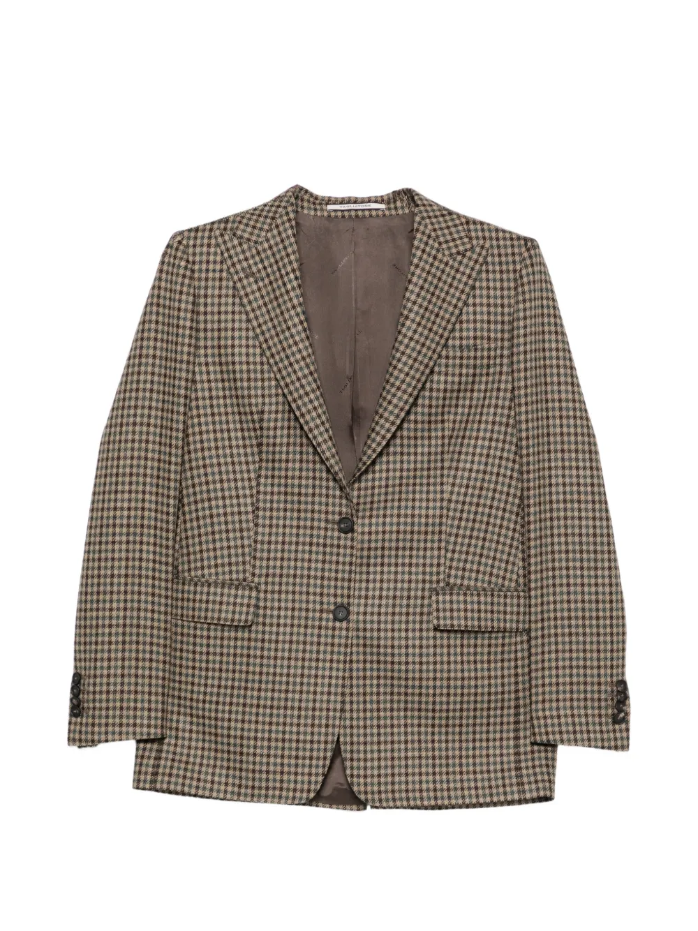 Tagliatore houndstooth-pattern wool blazer - Marrone