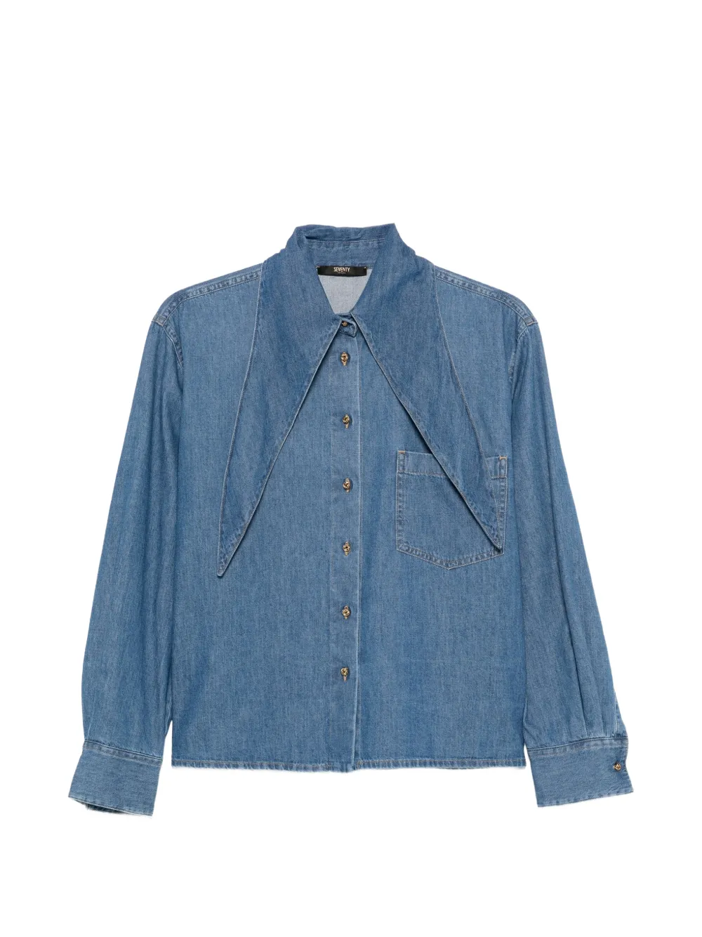 Seventy exaggerated-collar denim shirt