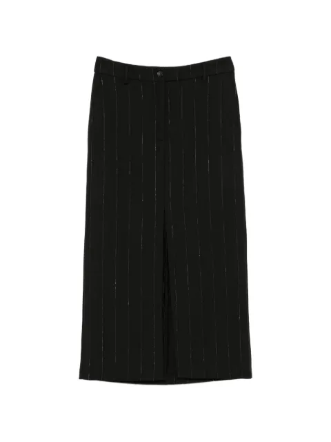 Seventy pinstripe front-slit skirt