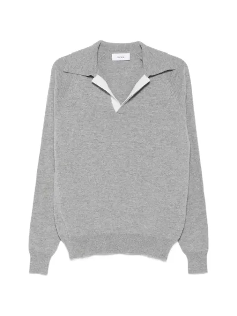 Lardini contrast-trim long-sleeve sweater