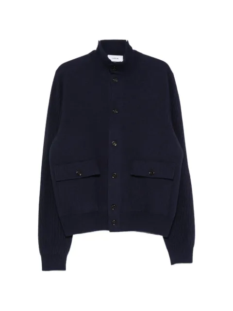 Lardini ribbed-knit panelled jacket