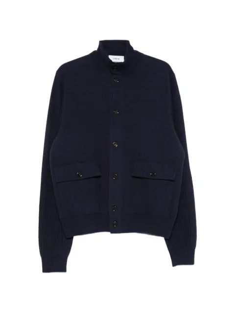 Lardini ribbed-knit panelled jacket