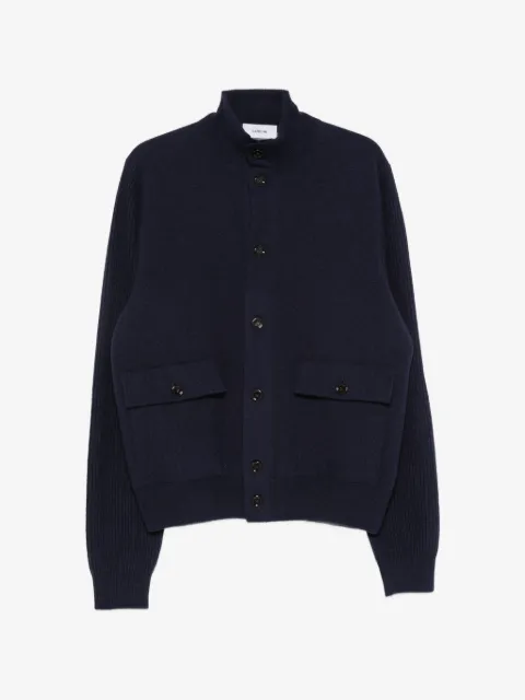 Lardini ribbed-knit panelled jacket