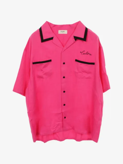 Celine Pre-Owned 2010s logo-embroidered bowling shirt