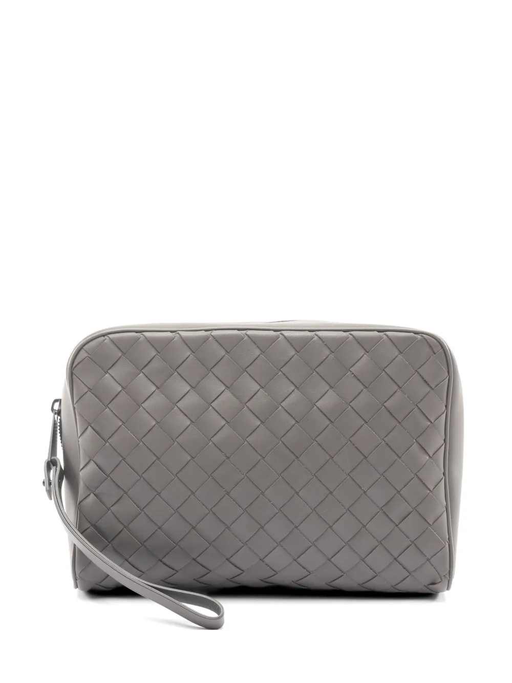 Bottega Veneta Pre-Owned Intrecciato leather clutch bag - Grigio