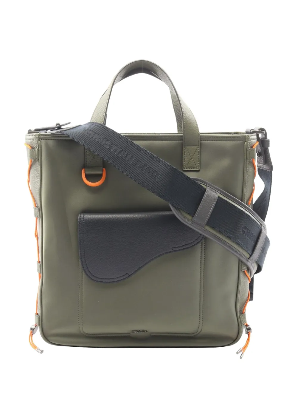 Christian Dior Pre-Owned x Sacai 2010s Saddle magnetic-fastening tote bag - Green