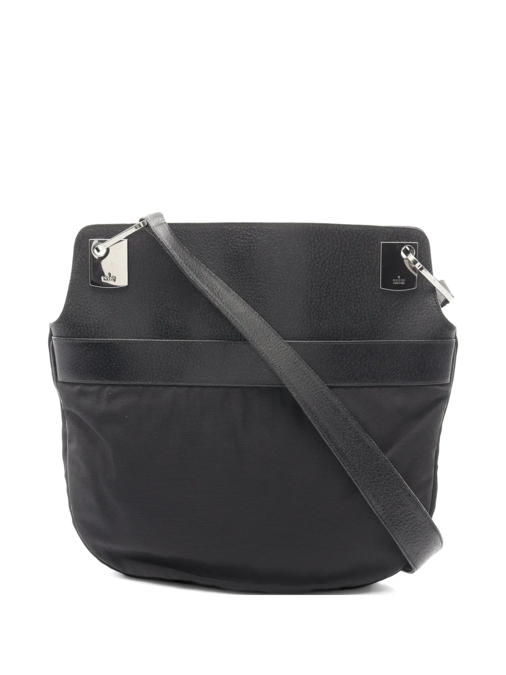 Gucci Pre-Owned Leather panel shoulder bag - Schwarz