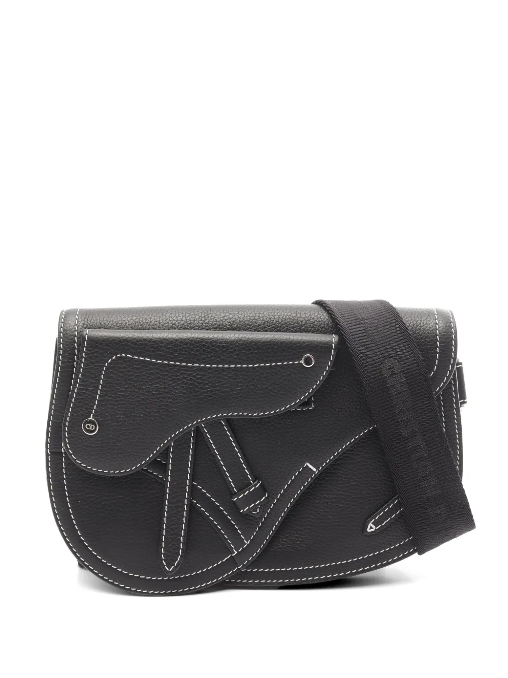 Christian Dior Pre-Owned 2010s Saddle pouch shoulder bag - Black