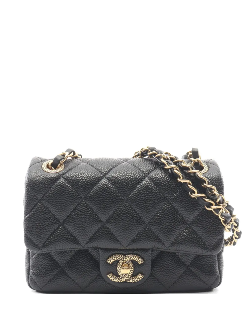 CHANEL Pre-Owned 2021 matelassé CC Snake shoulder bag - Black