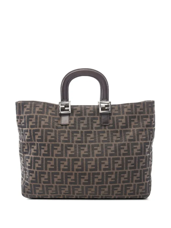 Fendi Pre-owned 2010s Zucca Canvas Tote Bag in Brown