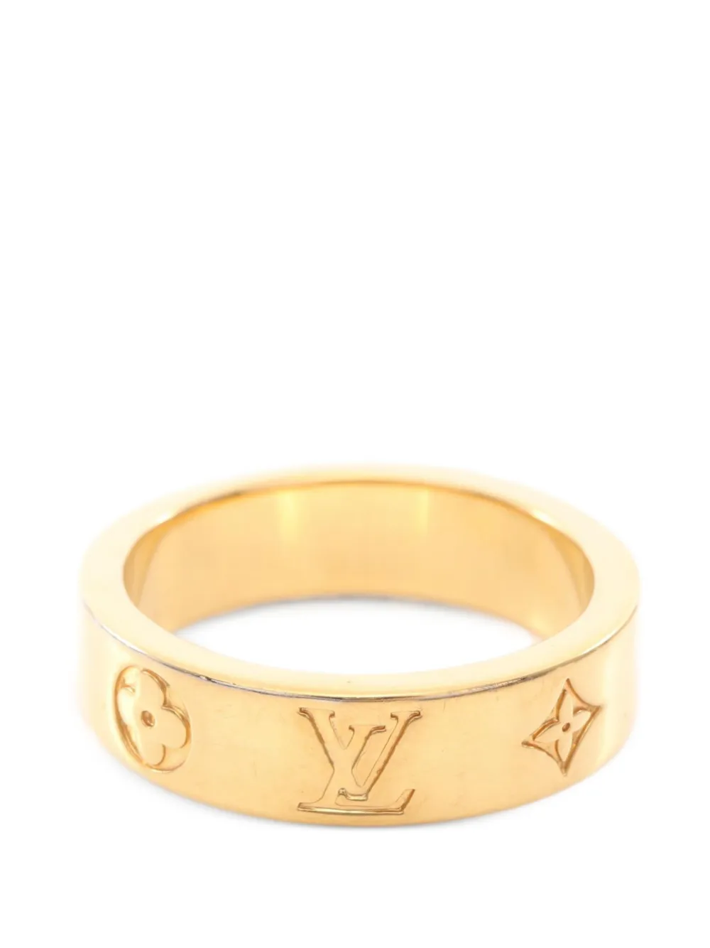 Louis Vuitton Pre-Owned 2023 Monogram engraved ring - Oro