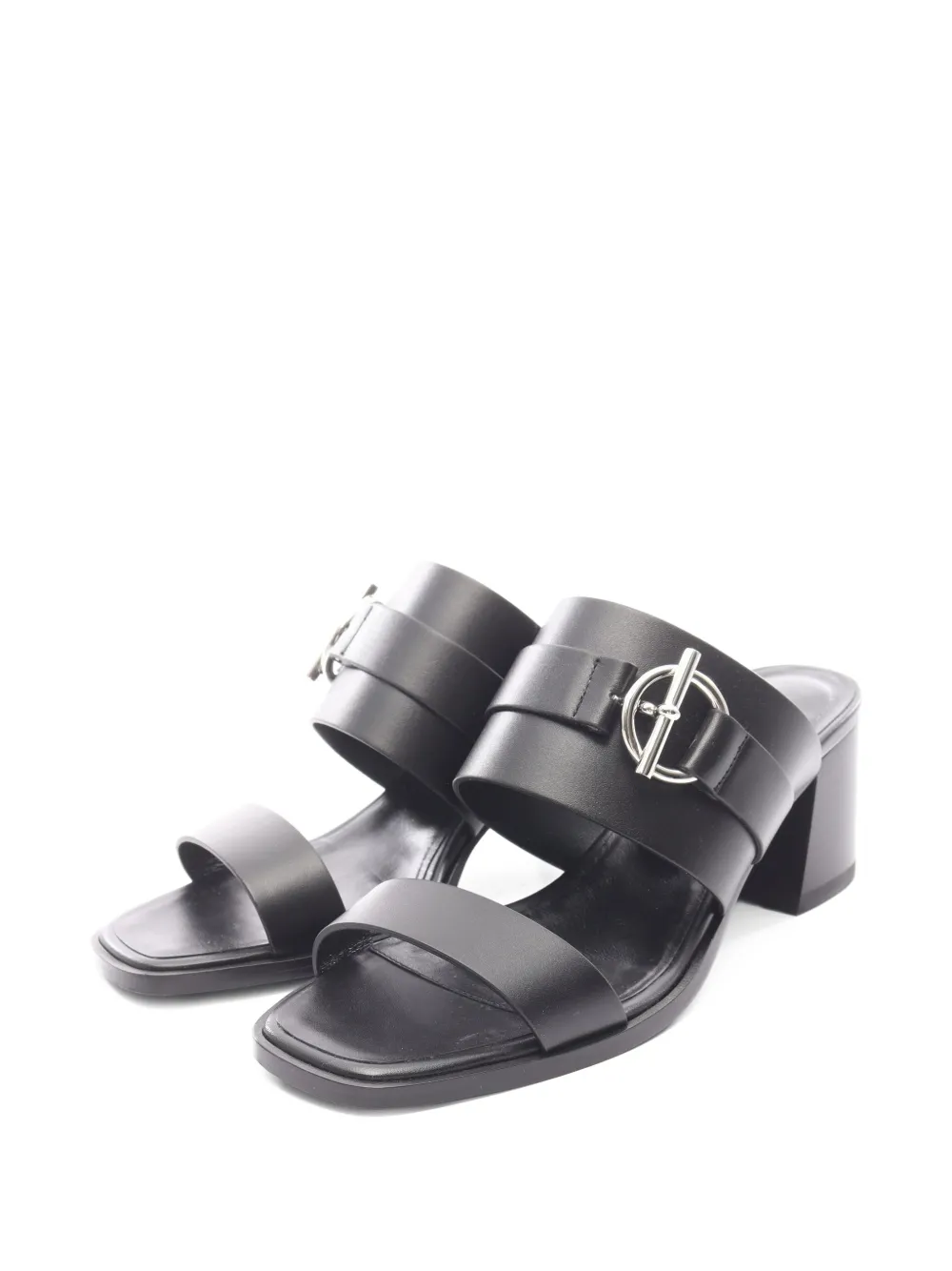 Hermès Pre-Owned Cute 60 black buckled sandals - Nero