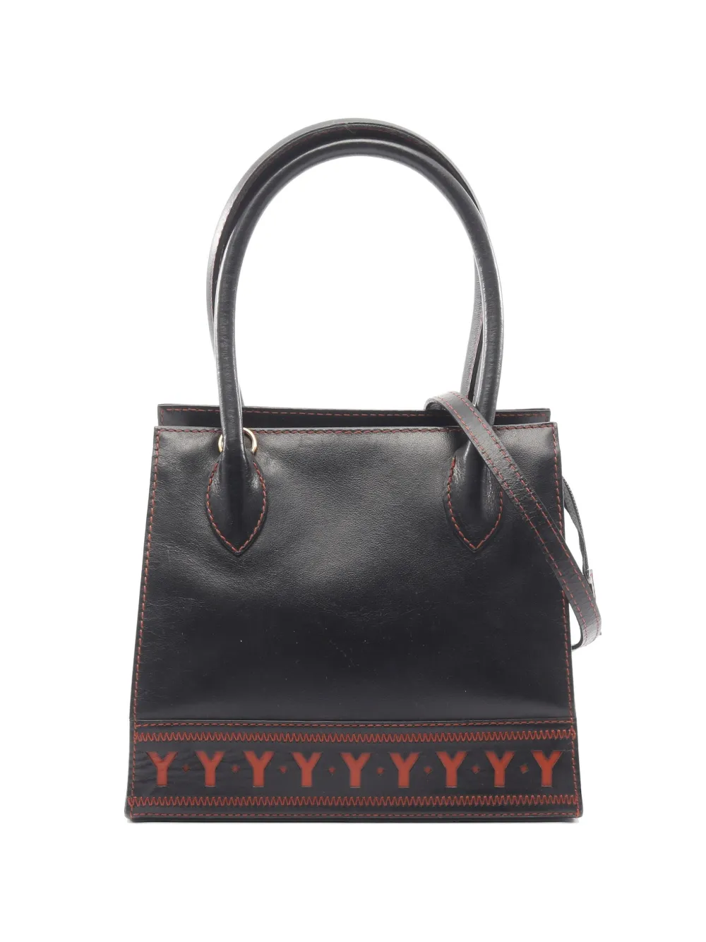 Saint Laurent Pre-Owned 2000s leather two-way handbag - Black