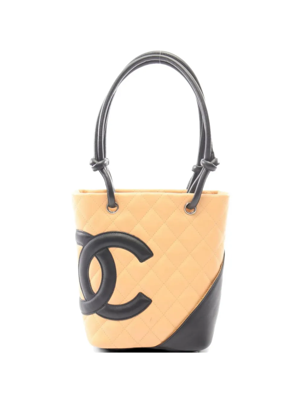 CHANEL Pre-Owned 2004-2005 Cambon line leather tote bag - Neutrals
