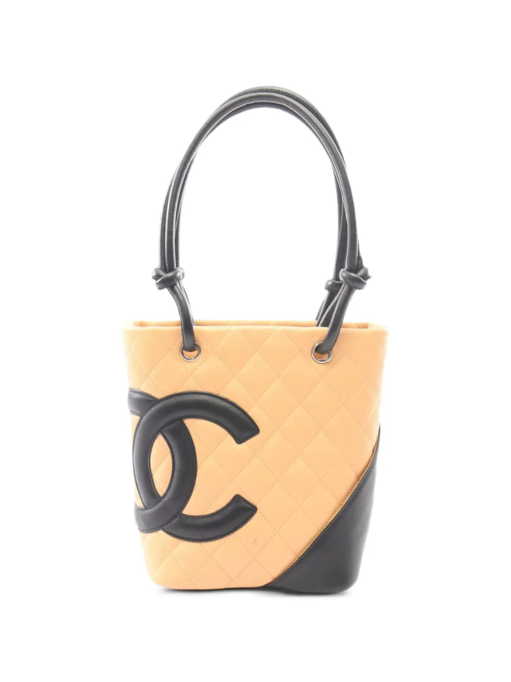 CHANEL Pre-Owned 2004-2005 Cambon line leather tote bag - Toni neutri