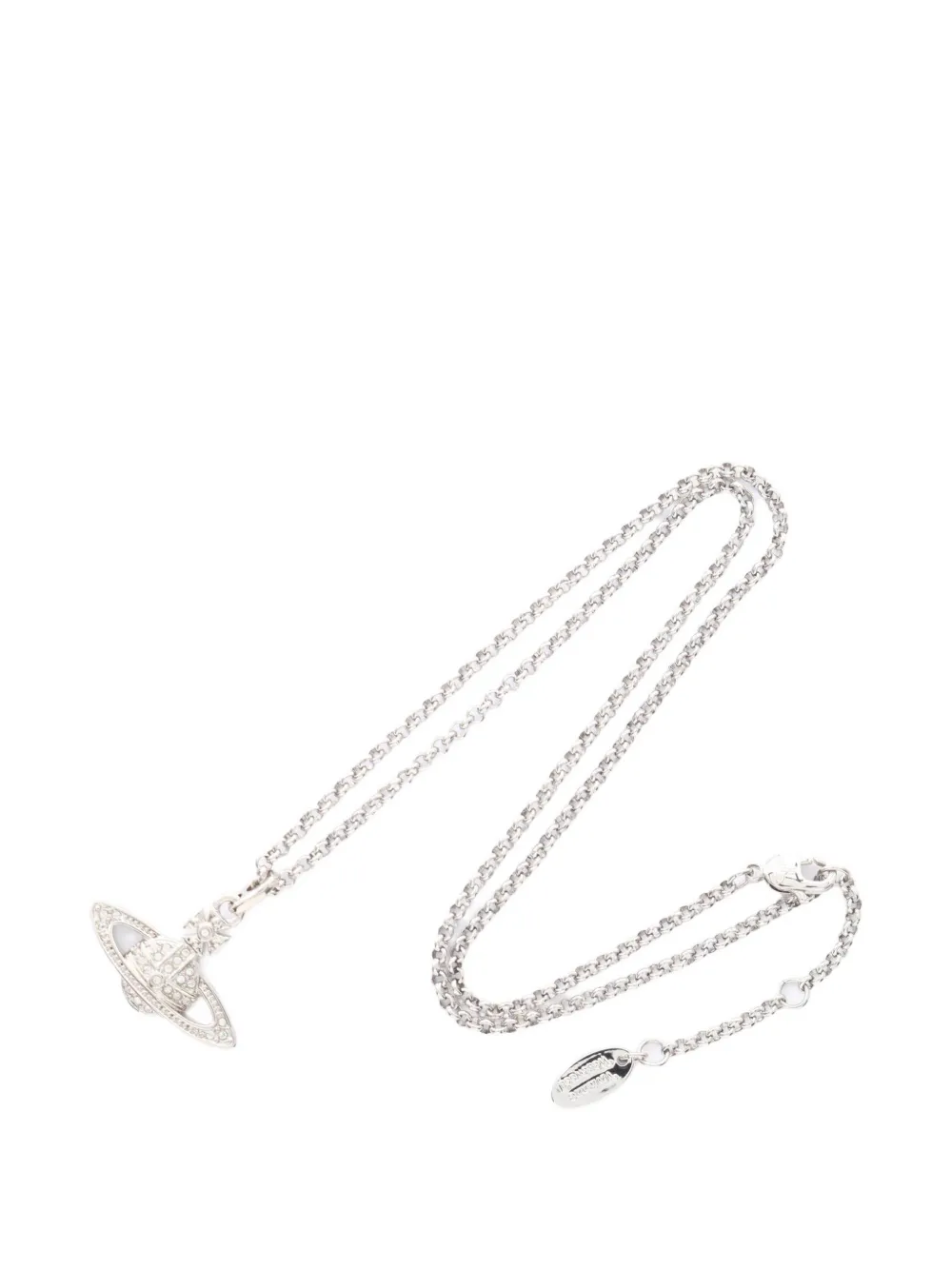 Vivienne Westwood Pre-Owned Orb rhinestone necklace - Argento