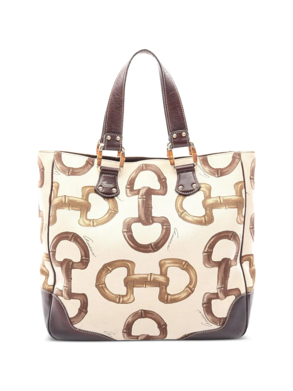 Gucci Pre-Owned 2000s Bamboo Horsebit tote bag - Toni neutri