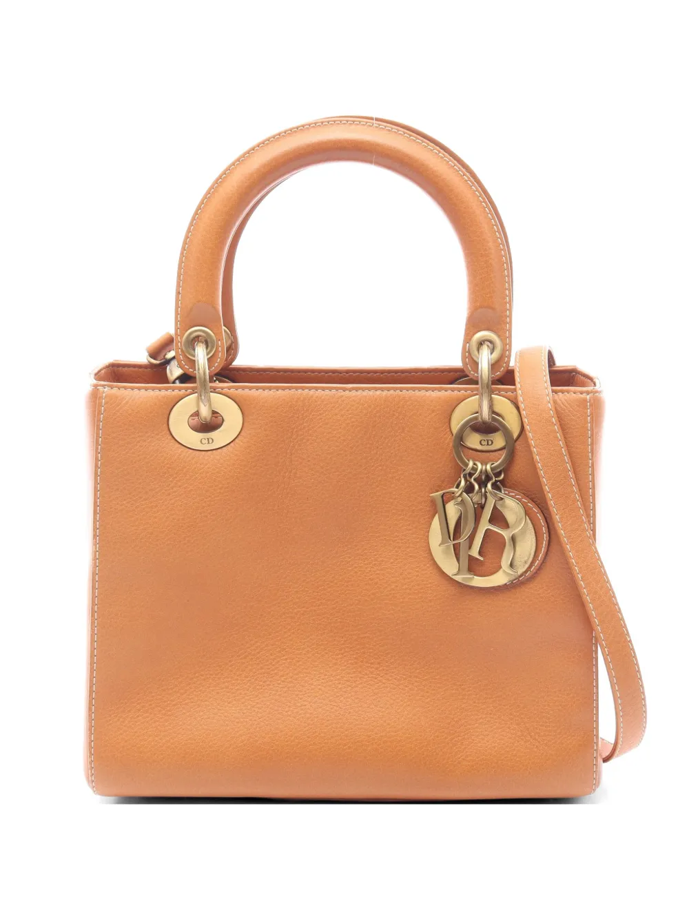Christian Dior Pre-Owned 2000s Lady Dior Cannage tote bag - Brown