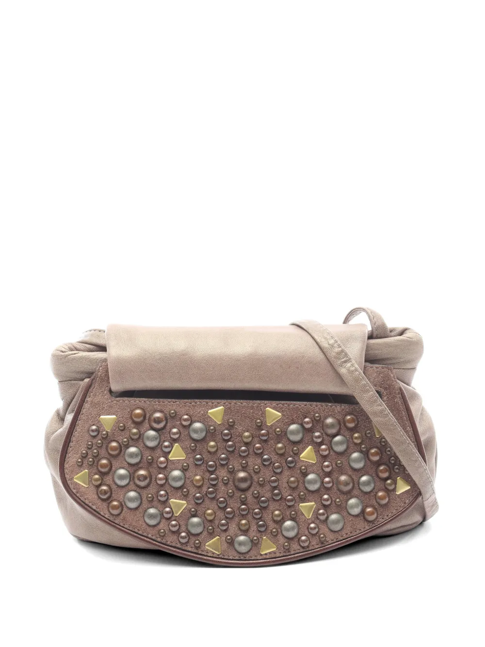 Loewe Pre-Owned 2000s Bijou studded shoulder bag - Neutrals