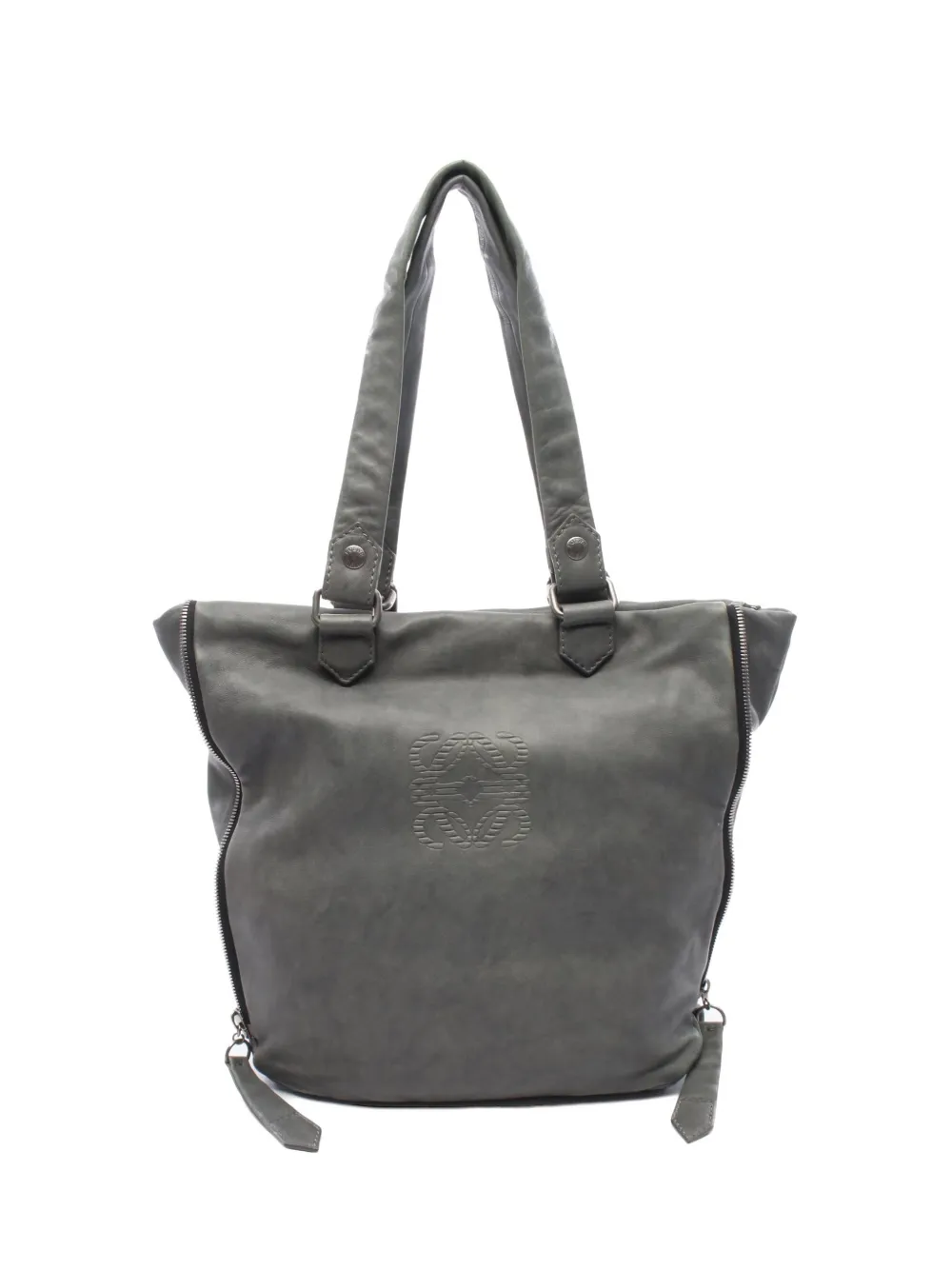 Loewe Pre-Owned 2000s Anagram-detail tote bag - Grey