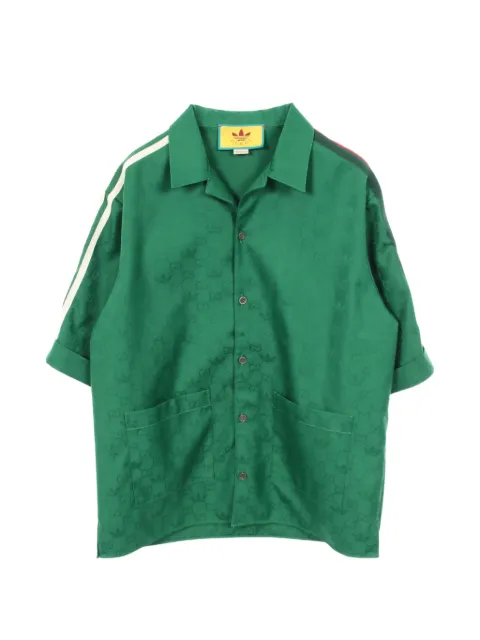 Gucci Pre-Owned 2000s x Adidas GG pattern short-sleeve shirt