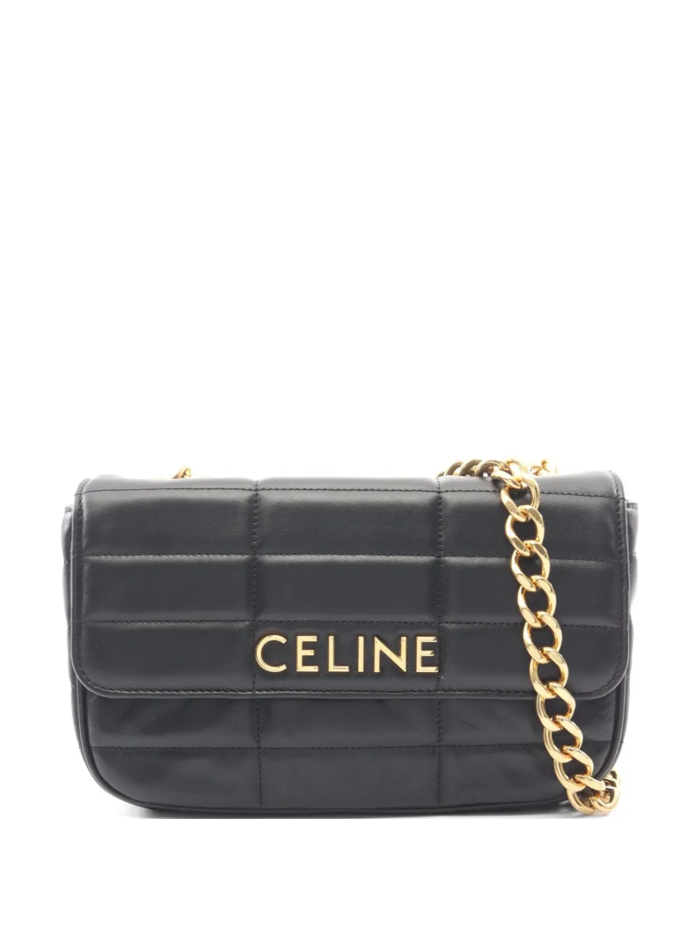 Celine Pre-Owned quilted chain shoulder bag - Nero
