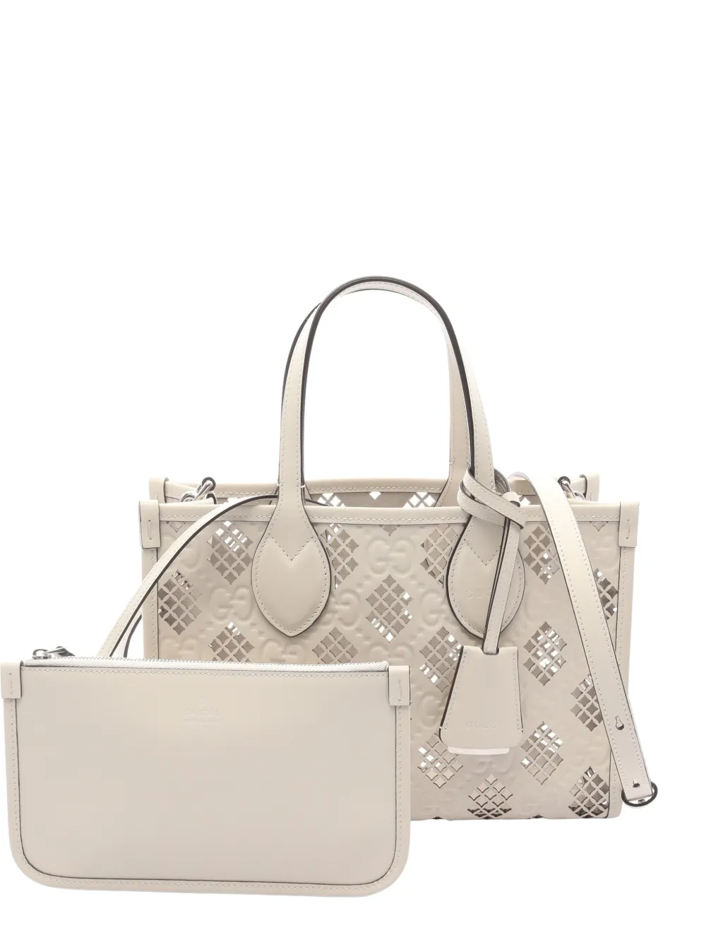 Gucci Pre-Owned small 2010s diamond cut-out leather handbag - Toni neutri