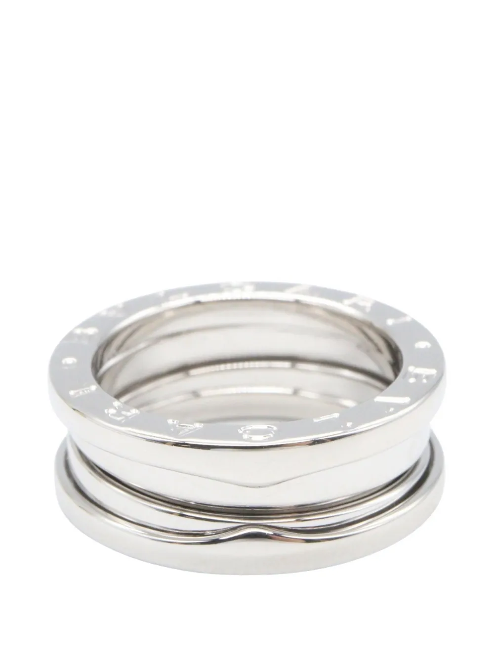 Pre-owned Bvlgari 2010s B-zero1 Three-band Ring In Silver