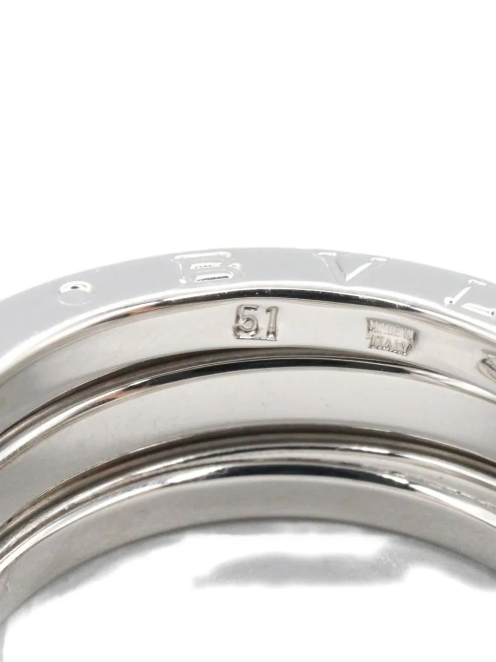 Pre-owned Bvlgari 2010s B-zero1 Three-band Ring In Silver