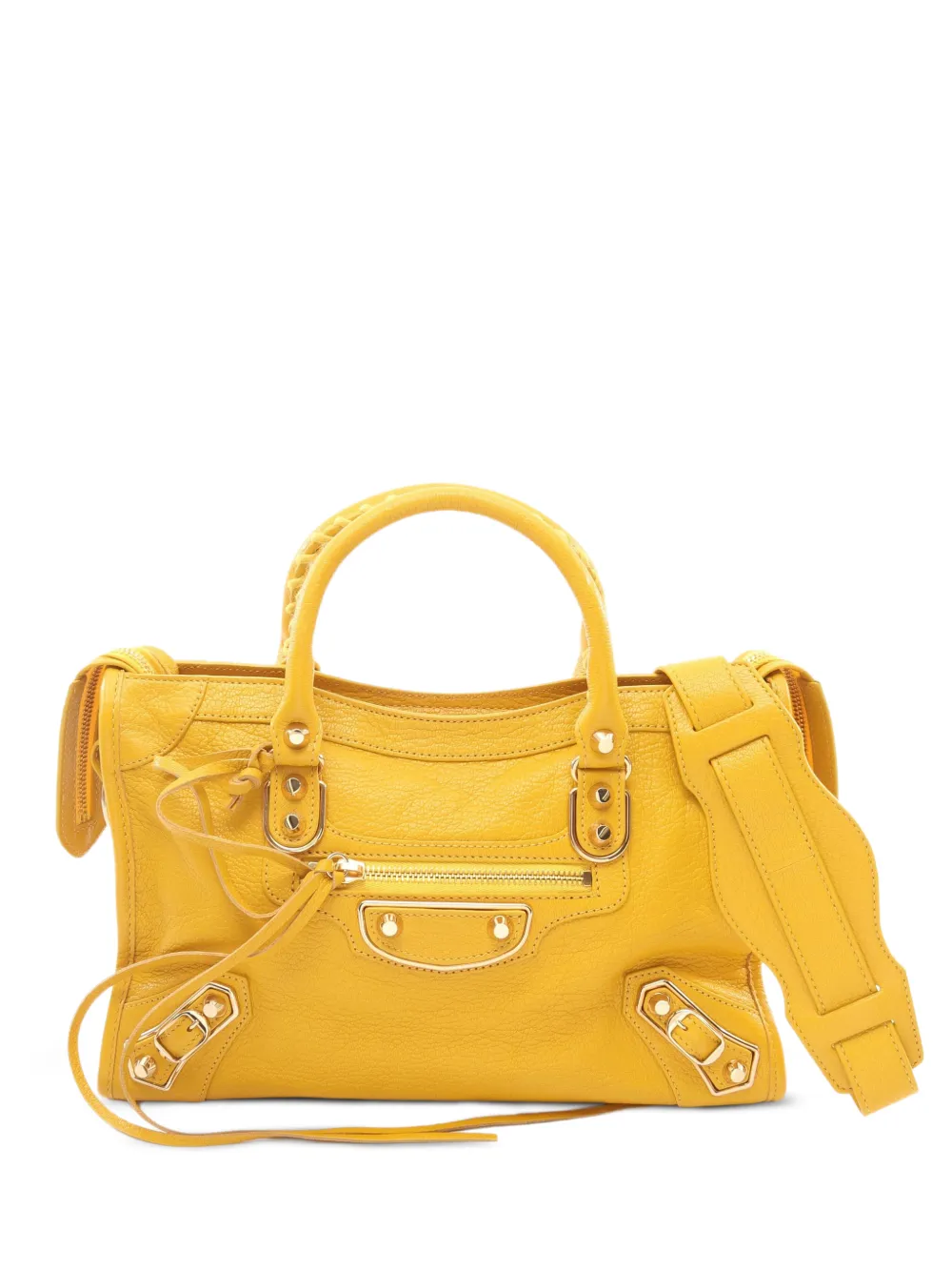 Balenciaga Pre-Owned 2010s City metallic edge tote bag - Gelb
